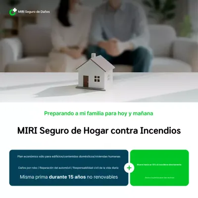 Anuncio de seguros modernos y ecológicos