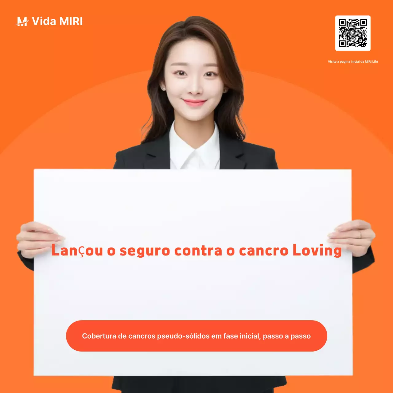 Anúncio de Seguro Moderno Laranja