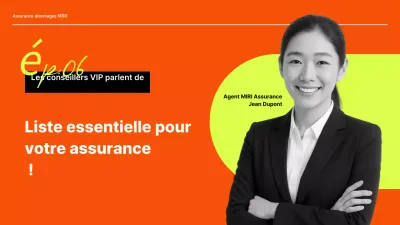 Publicité d'assurance moderne orange