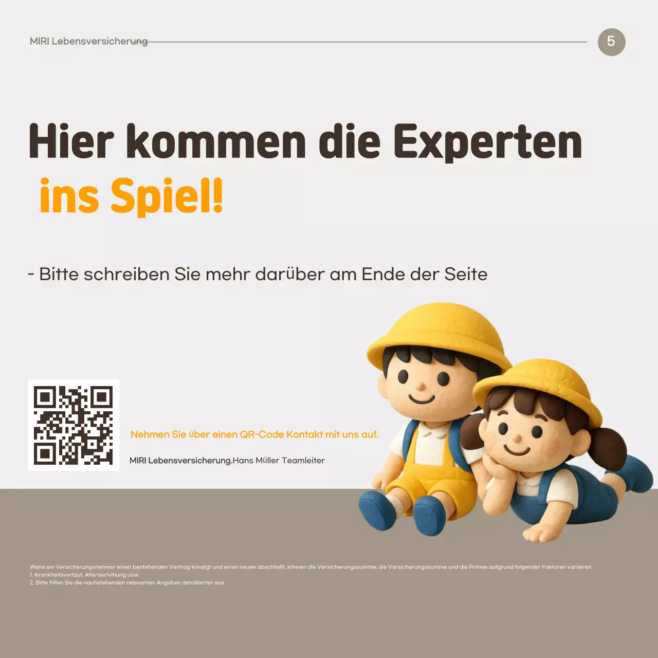 Anzeige der Orange Clean Versicherung