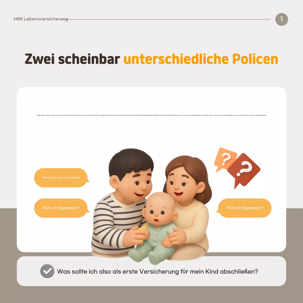 Anzeige der Orange Clean Versicherung