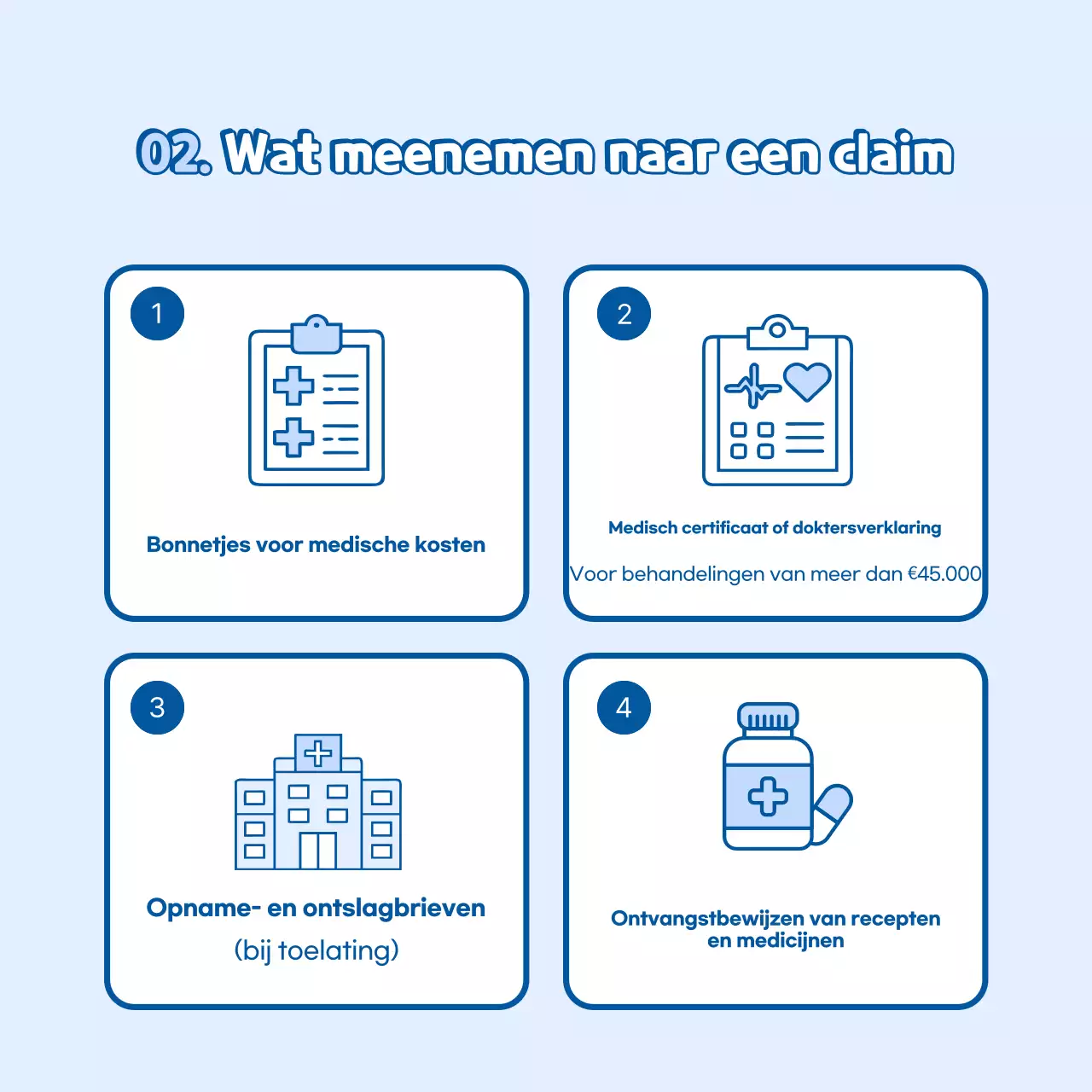 Hemelsblauwe eenvoudige verzekeringsgids