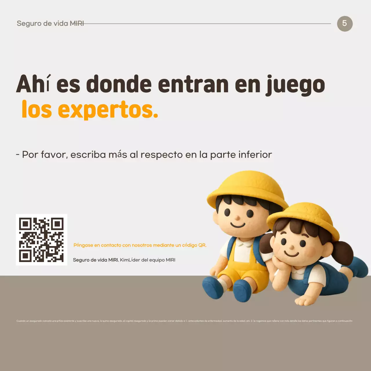 Anuncio de seguros de Orange Clean