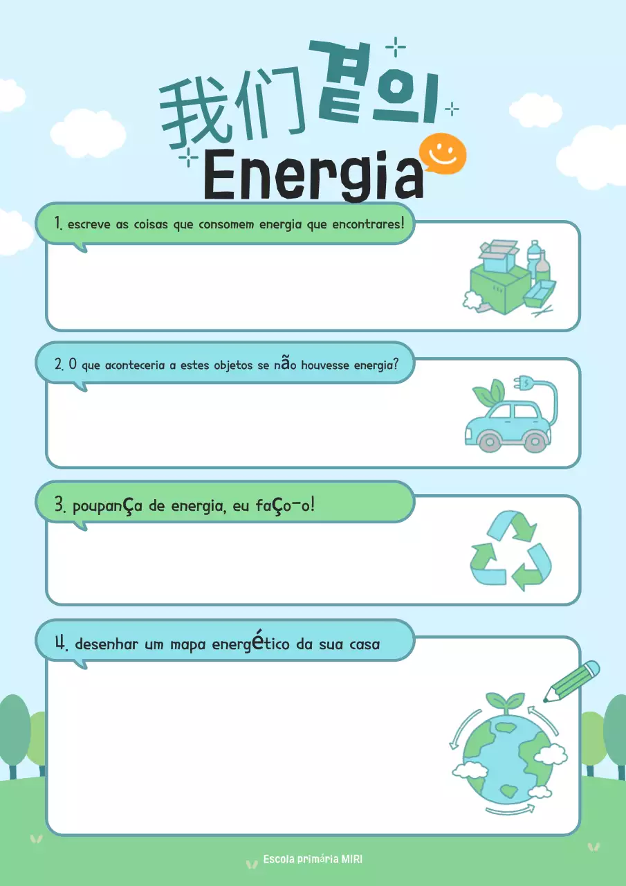 Materiais Educacionais de Energia para Bebês Azul-Céu