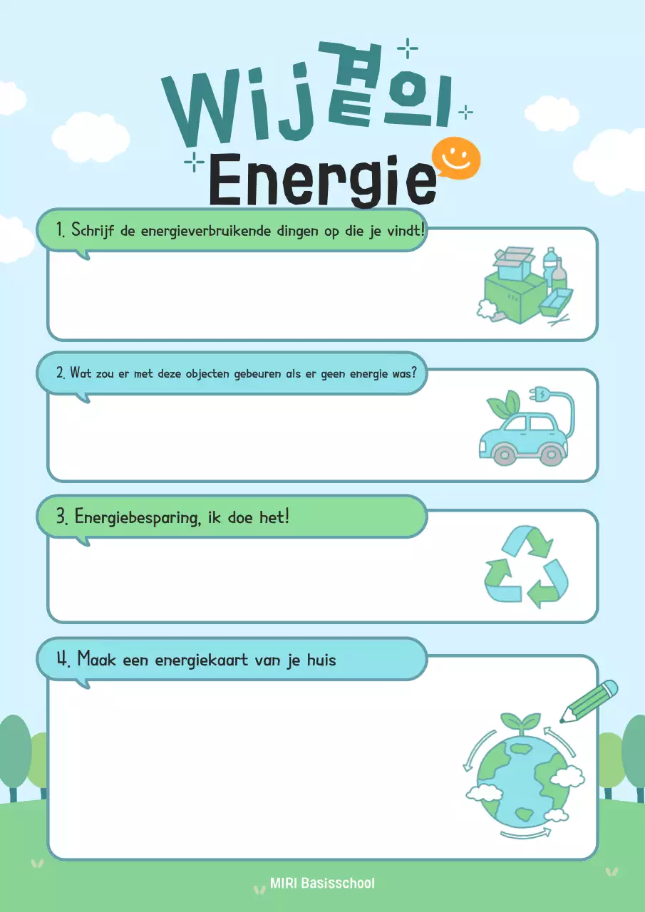 Educatief materiaal voor de Hemelsblauwe Baby Energie