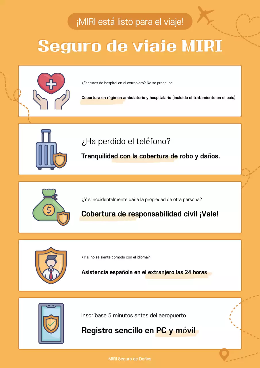 Promoción de seguro de viaje sencillo de Orange