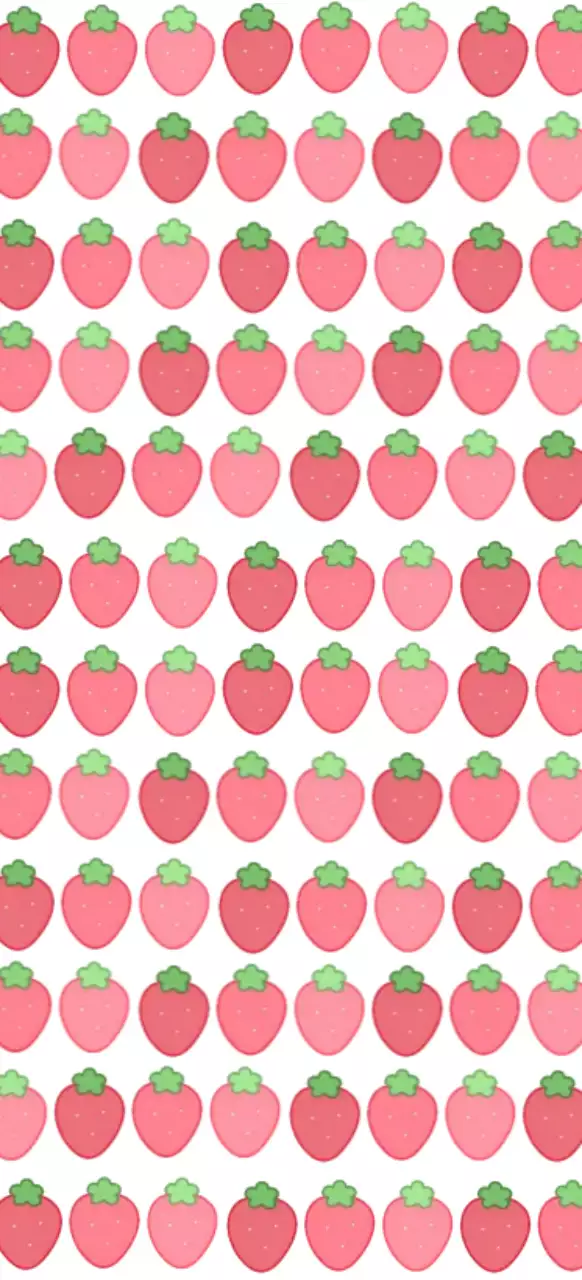 핑크 아기자기한 딸기 패턴