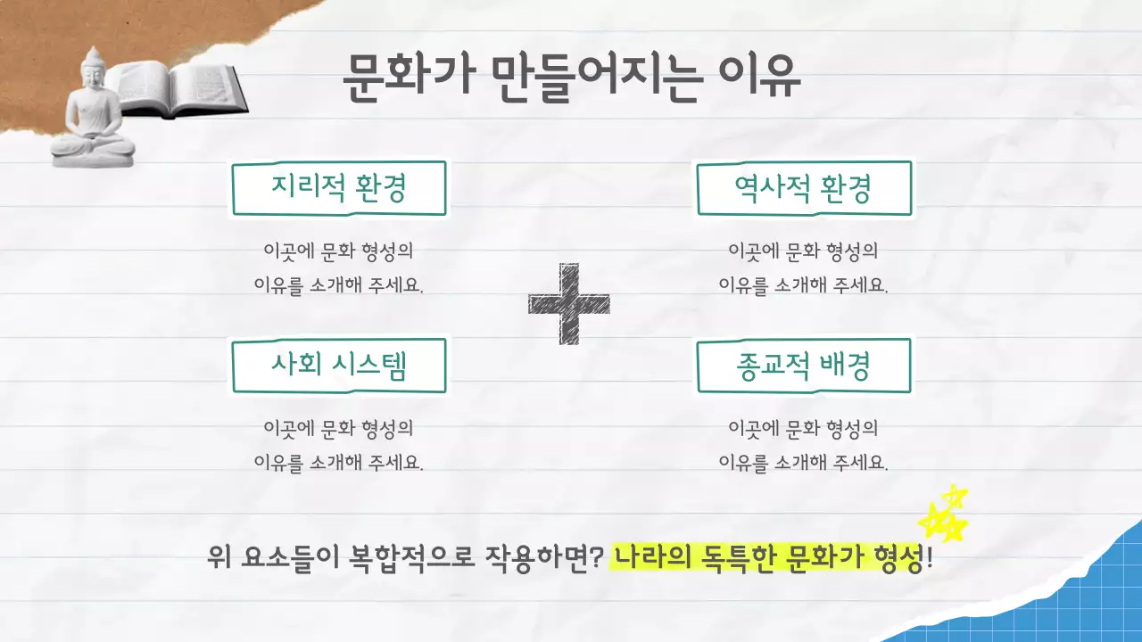 파랑 심플 문화 교육 자료