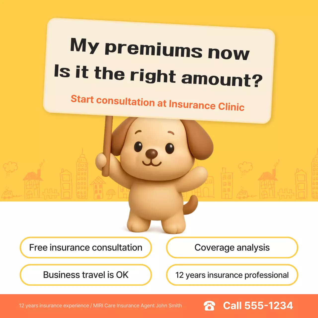 Yellow Baby Insurance Consulting Advertisement