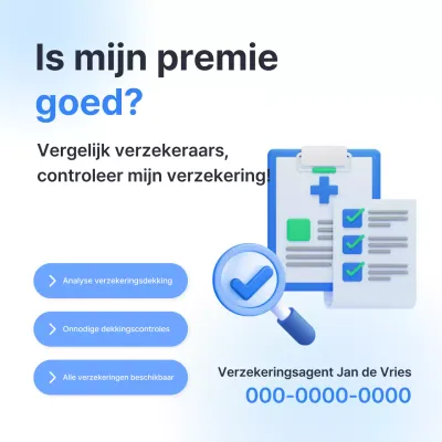 Blauwe Moderne Verzekeringspromotie