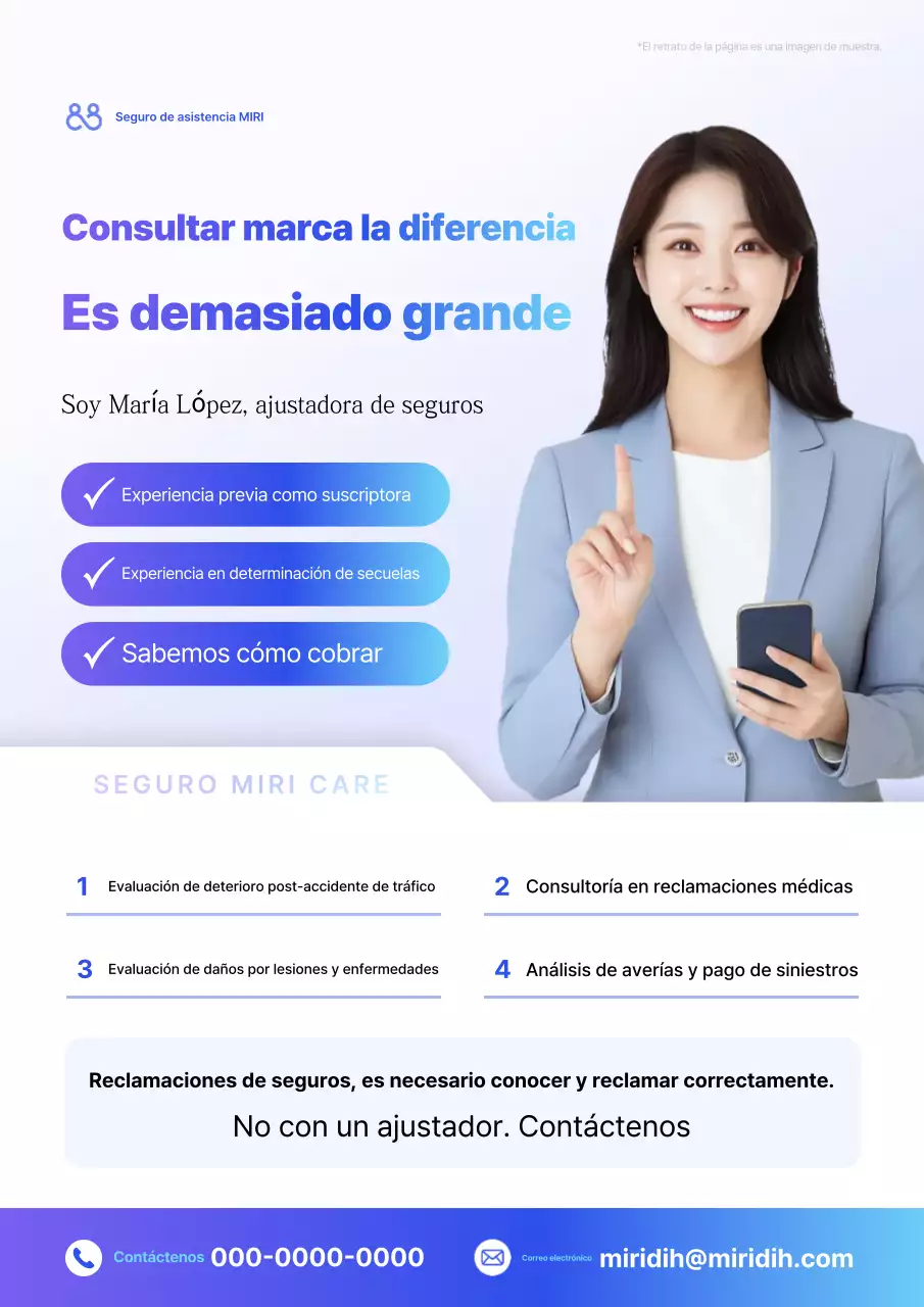 Promoción de Consultoría de Seguros Blue Modern