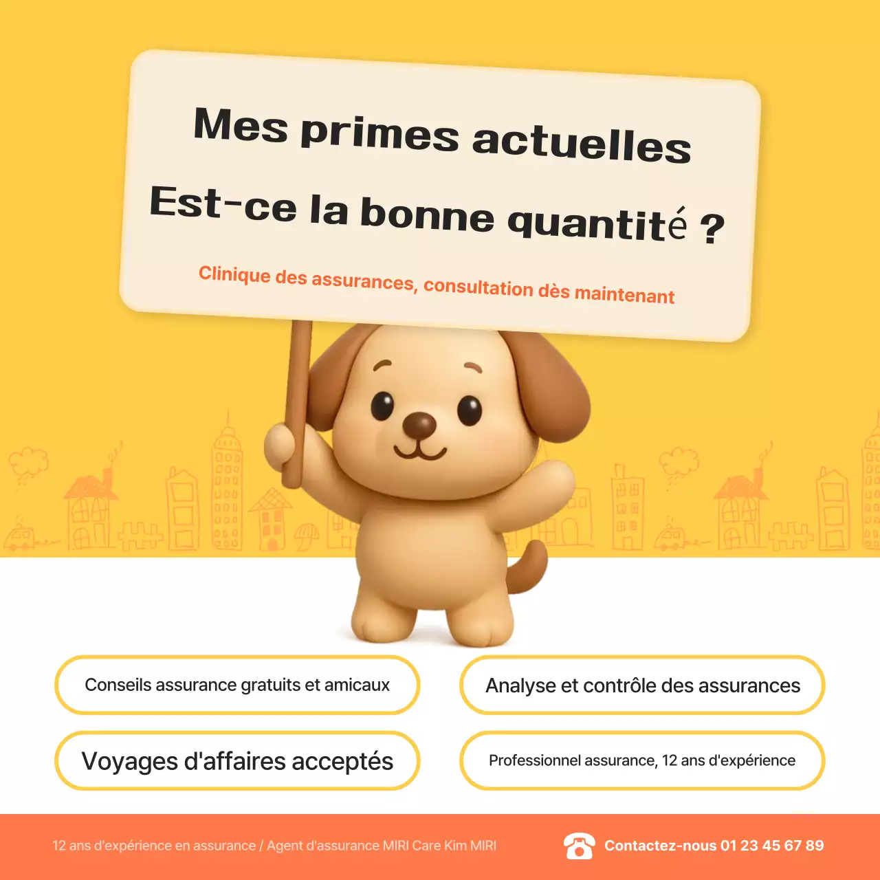 Publicité de Yellow Baby Insurance Consulting