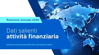 Analisi del rapporto finanziario moderno blu