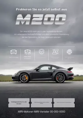 graue moderne Autowerbung