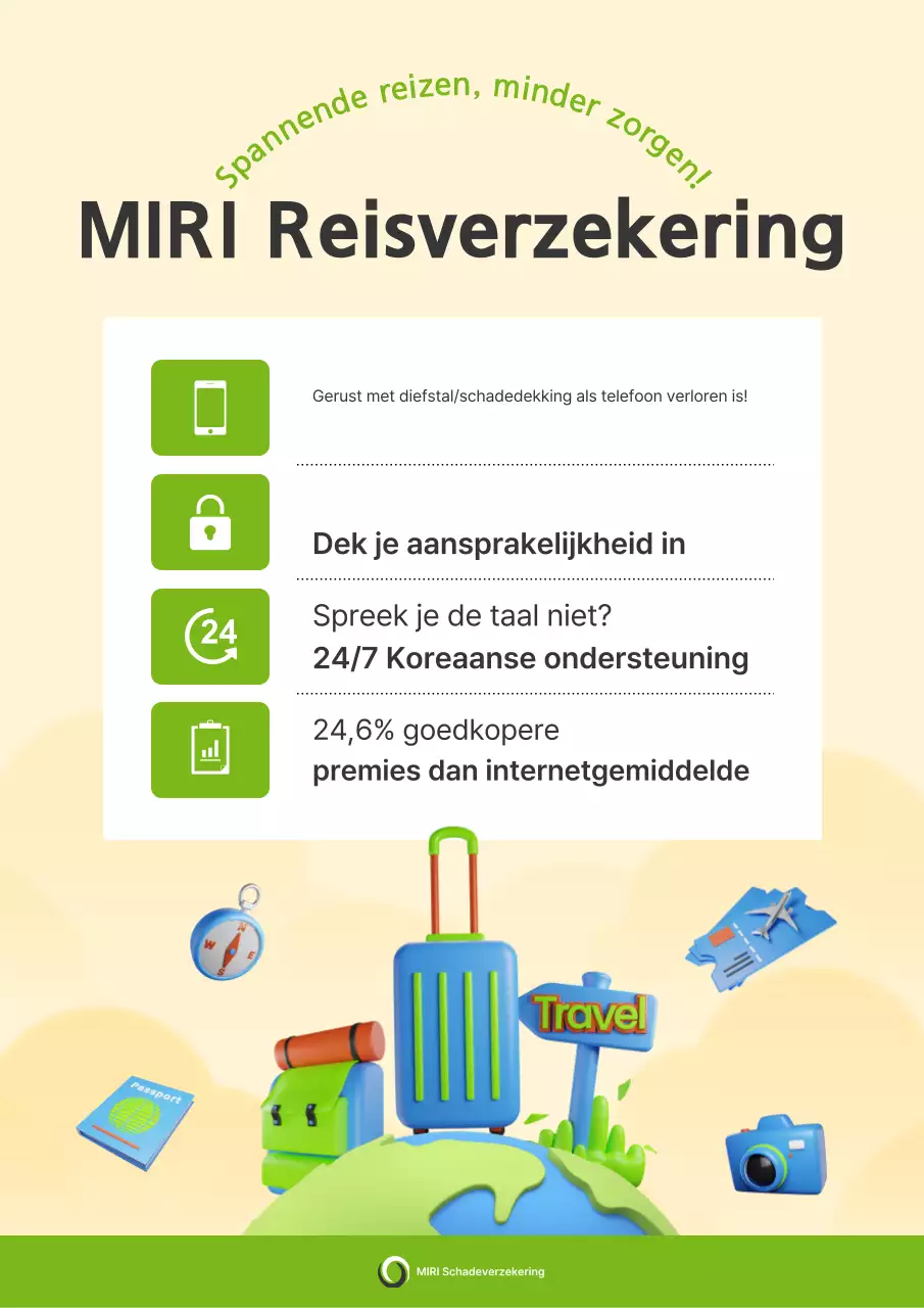 Advertentie voor Ivory Modern Reisverzekering