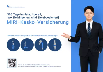 Blaue moderne Versicherungsanzeige