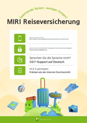 Werbung für die Ivory Modern Reiseversicherung