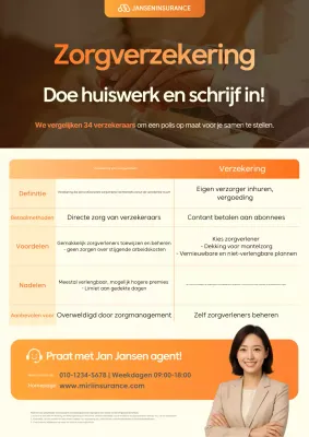 Orange Clean Verzekeringsinformatie Promotie