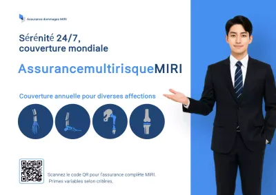 Publicité d'assurance moderne bleue