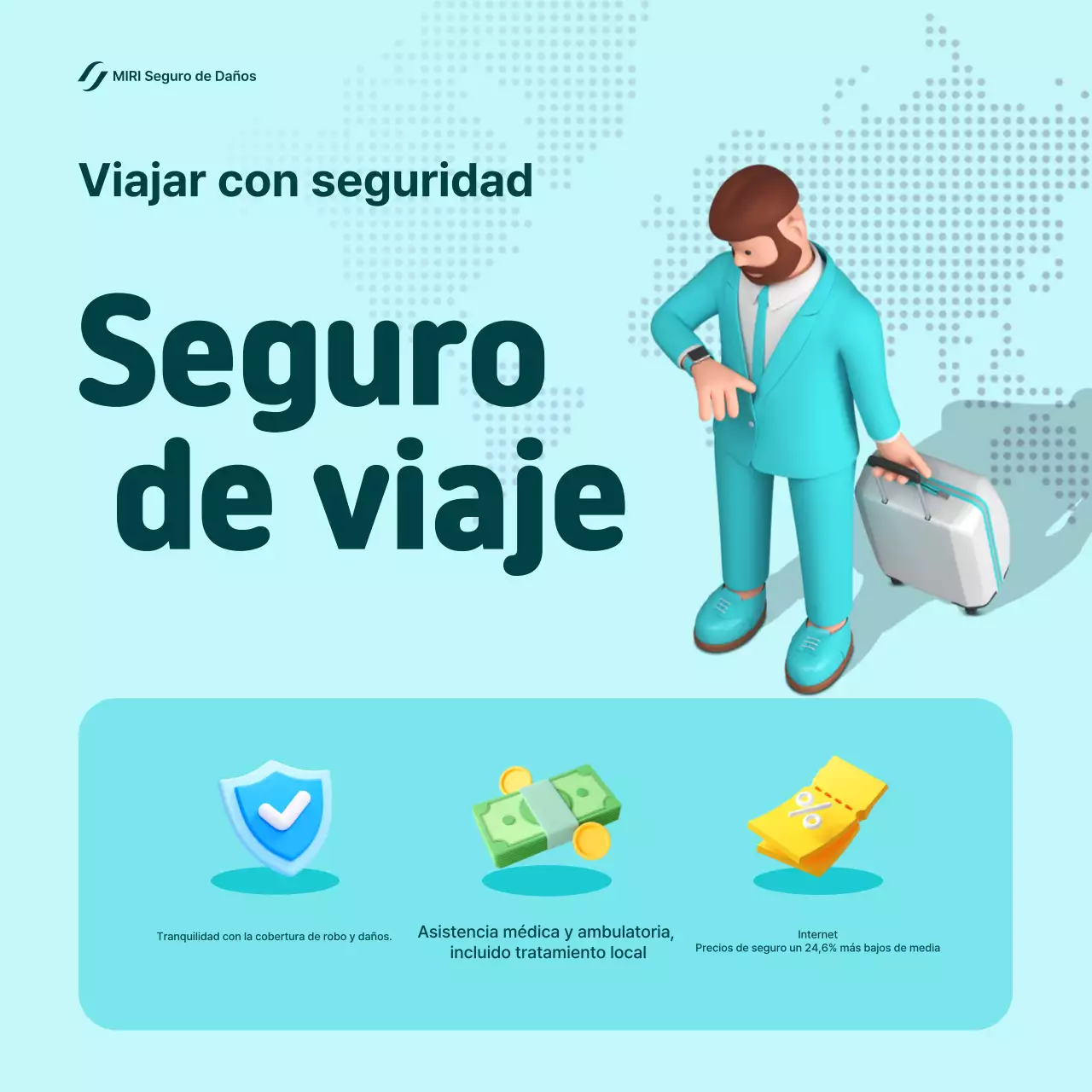 Anuncio de seguros moderno Sky Blue