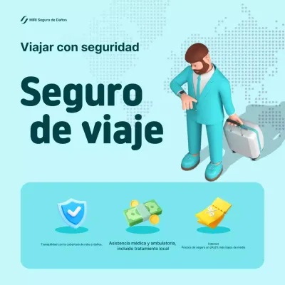 Anuncio de seguros moderno Sky Blue