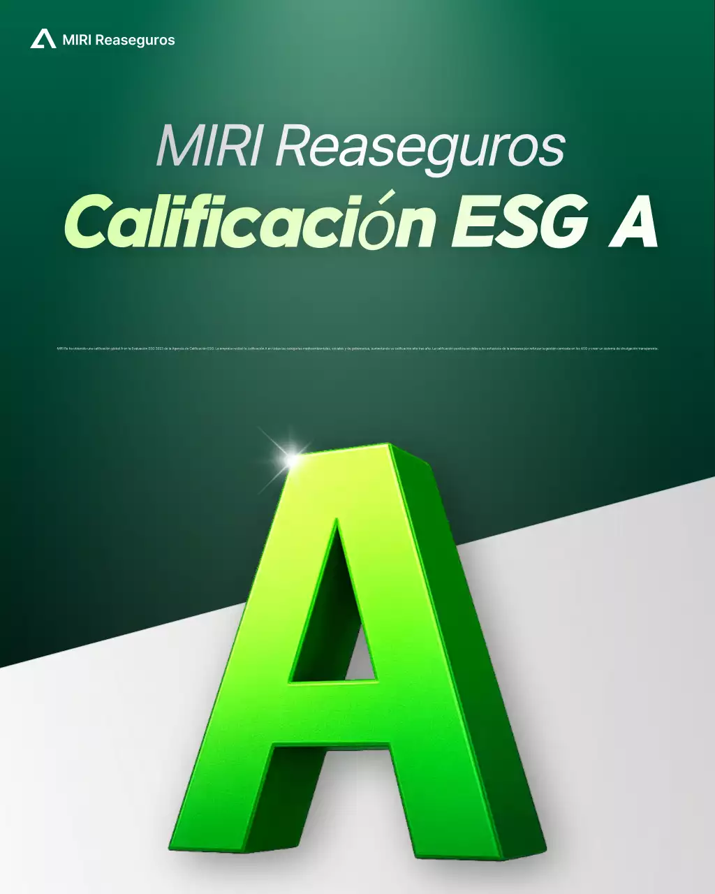 Anuncio de calificación ESG moderna y ecológica