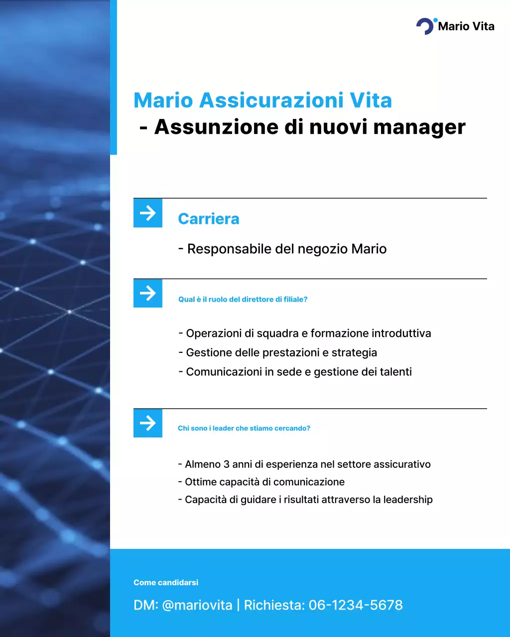 Blue Modern Insurance Recruitment