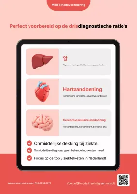 Roze moderne verzekeringsadvertentie