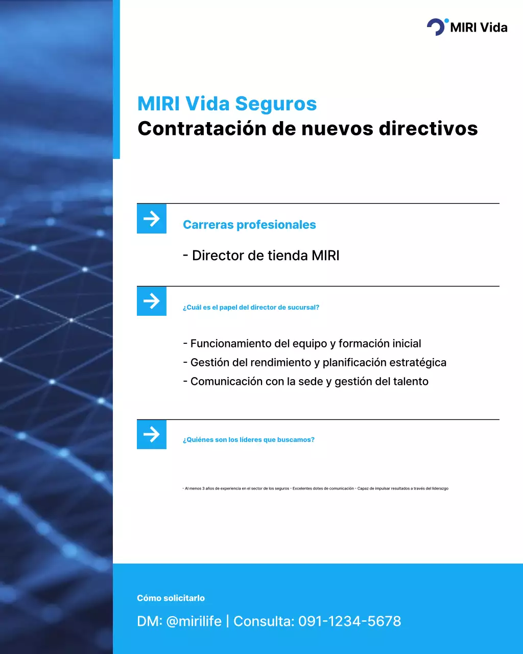 Reclutamiento de Blue Modern Insurance