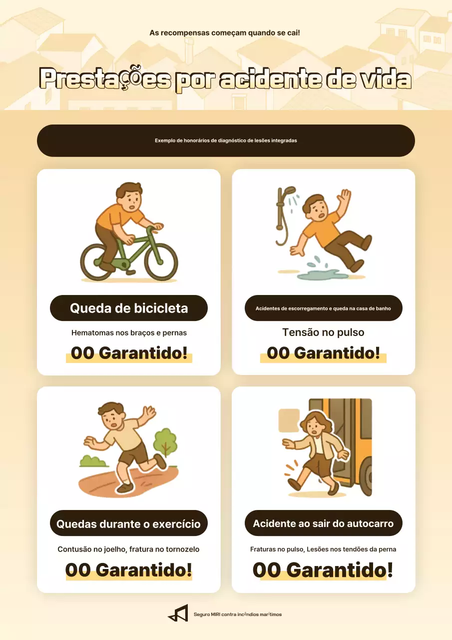 Guia de Garantia de Segurança Bege Simples