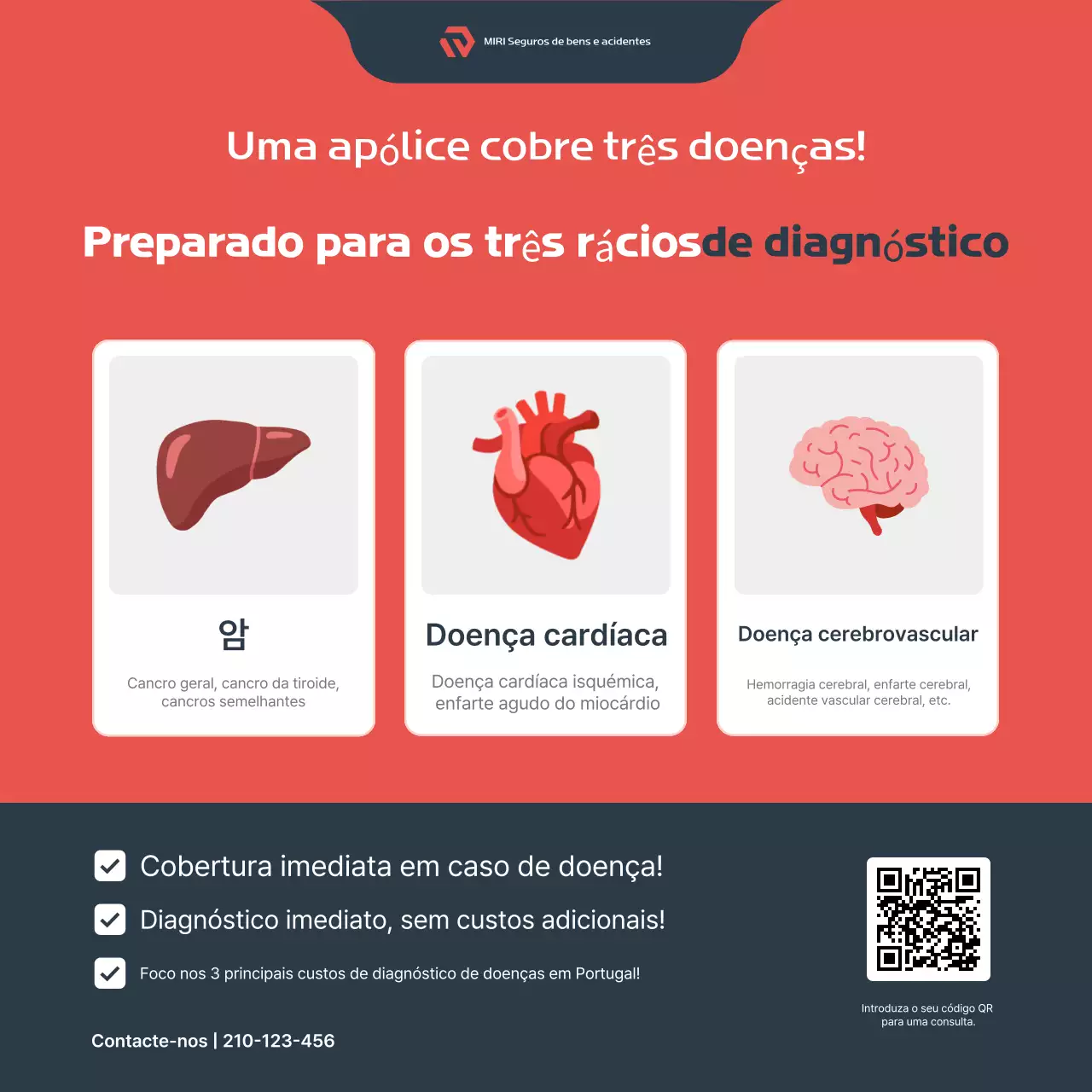Anúncio de Seguro Moderno Vermelho