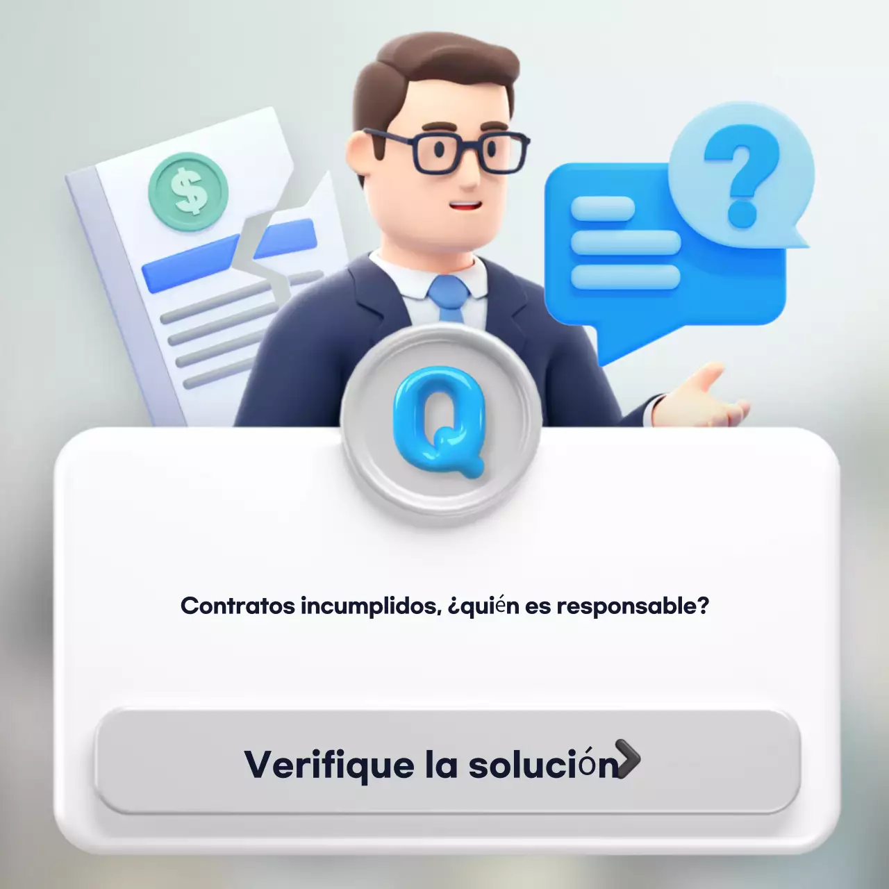 Descripción del contrato moderno blanco