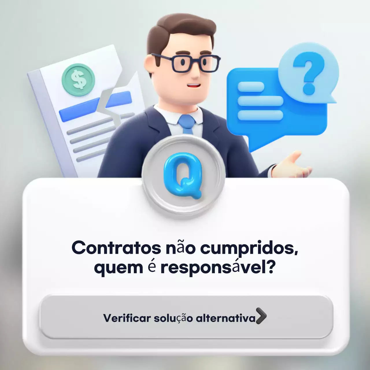 Descrição do contrato moderno branco