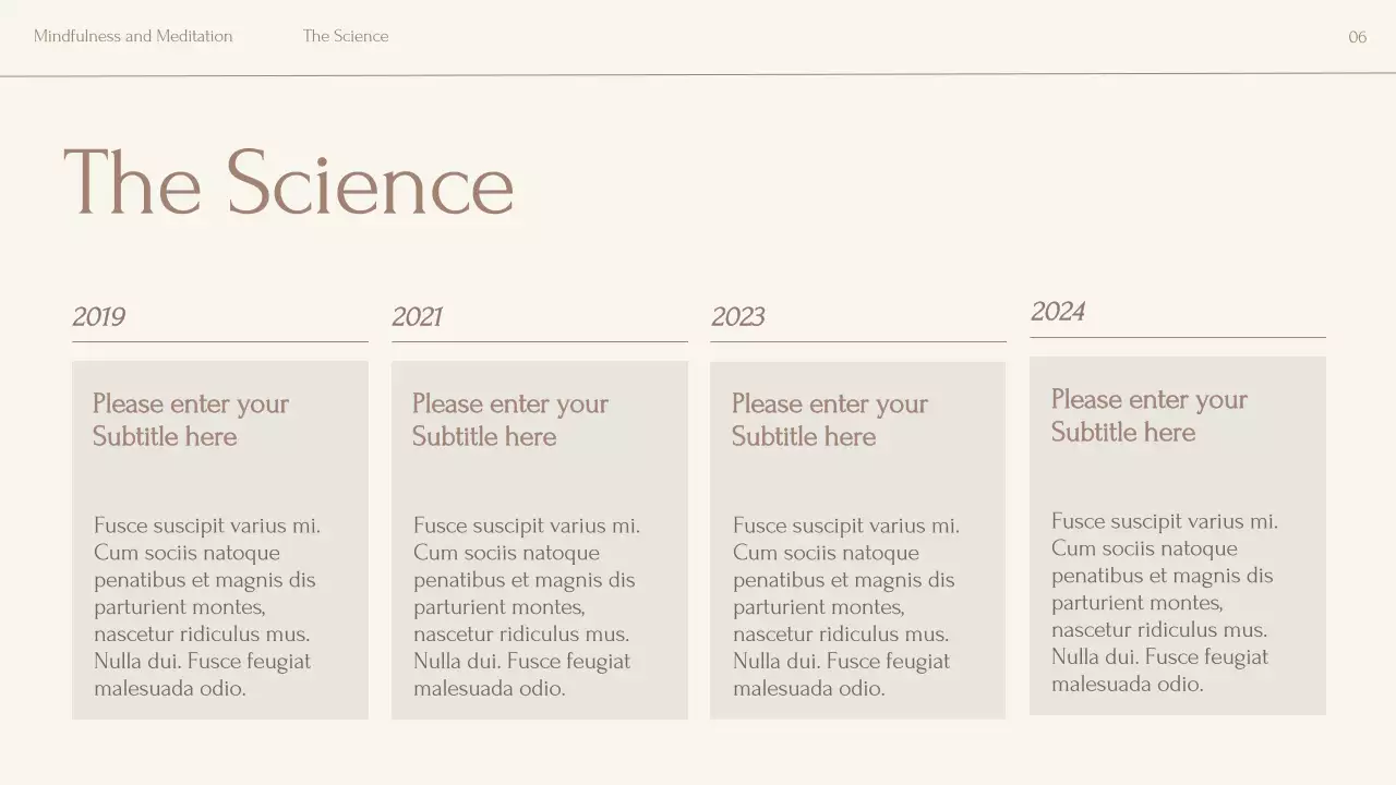 Beige Minimalist Meditation Lecture Presentation