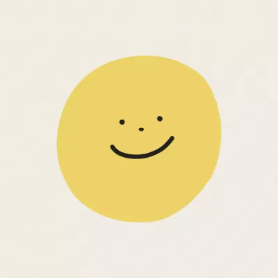 Yellow Minimal Smiley Logo