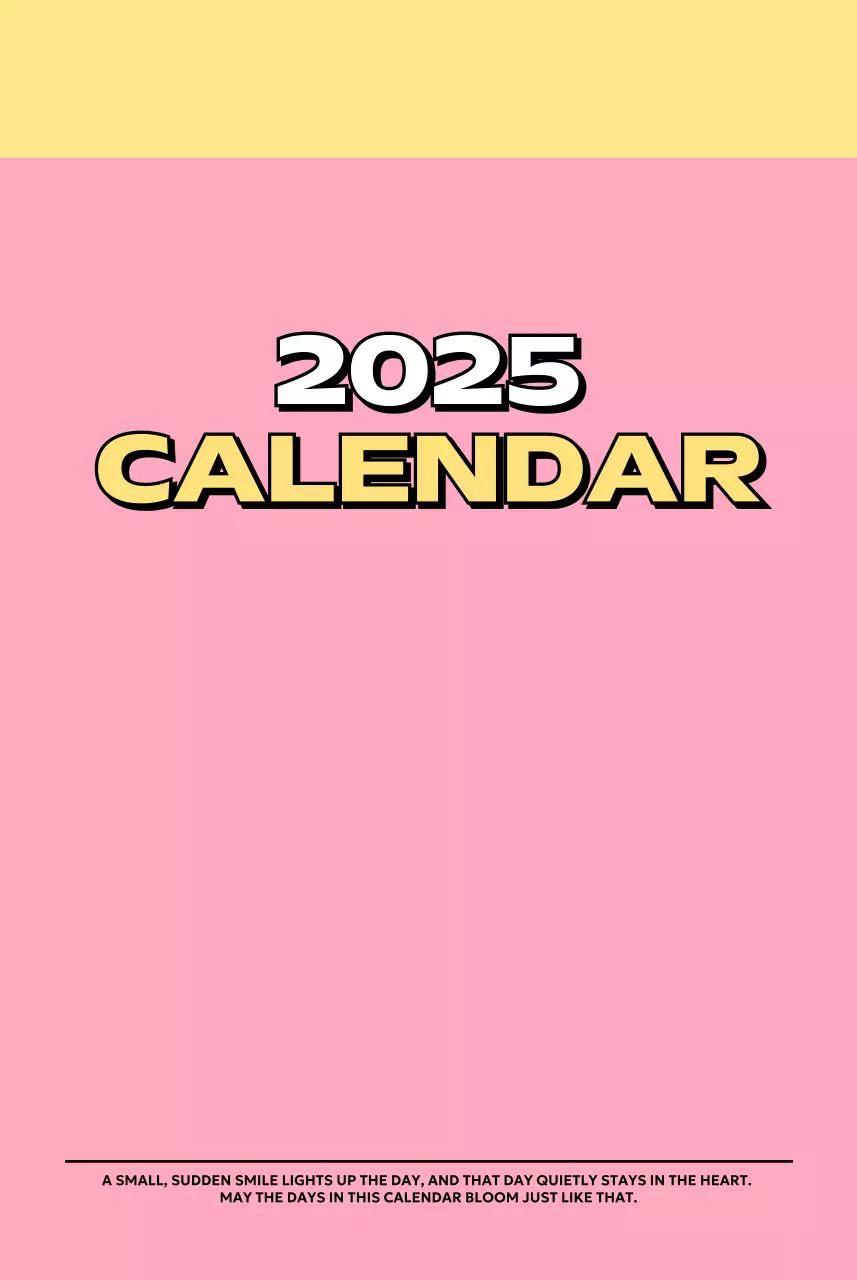 다양한 레트로 일러스트가 있는 화려한 캘린더 달력