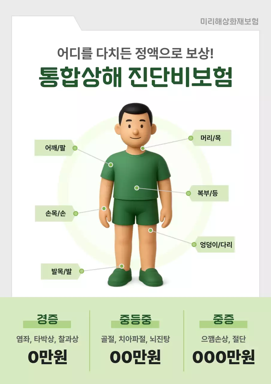 초록 깔끔 보험 광고