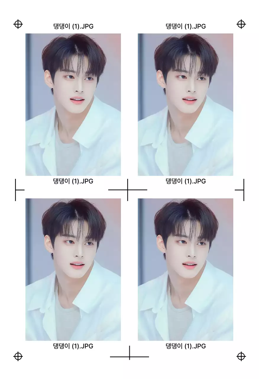 모던한 네컷사진 프레임