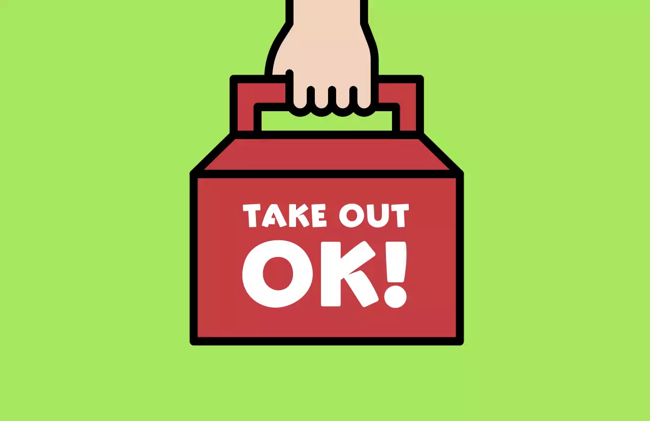 赤 ポップ テイクアウト 看板