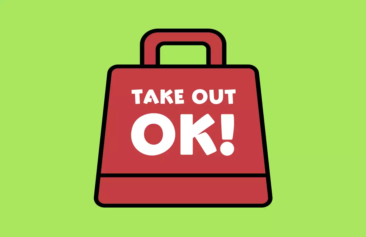 赤 ポップ テイクアウト 看板