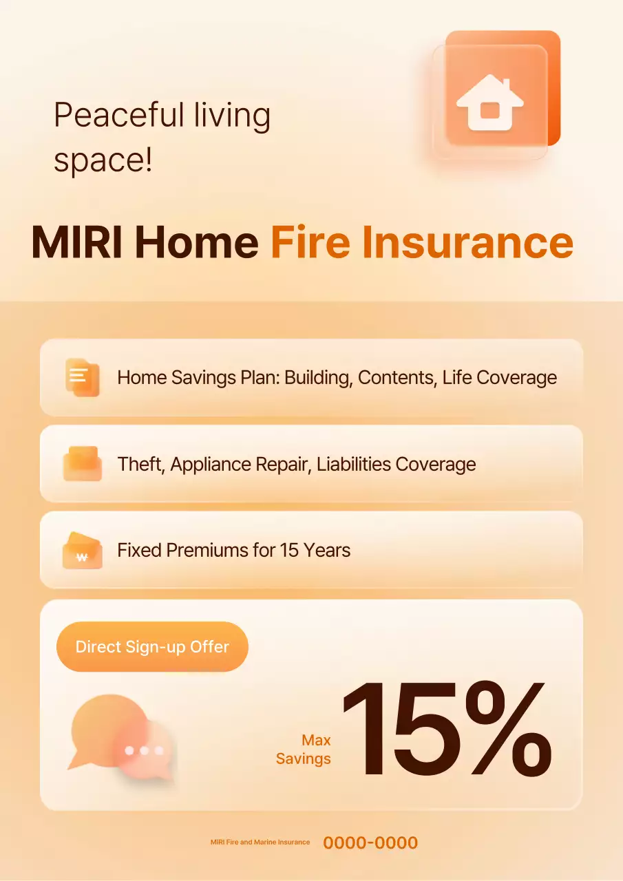 Iklan Asuransi Kebakaran Dasar Oranye