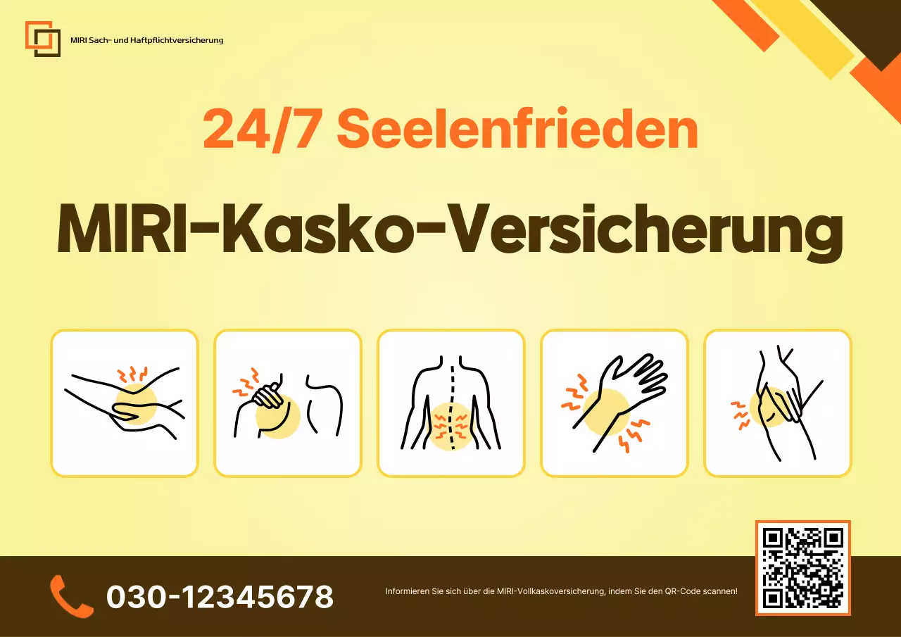 Gelbe einfache Versicherungsanzeige