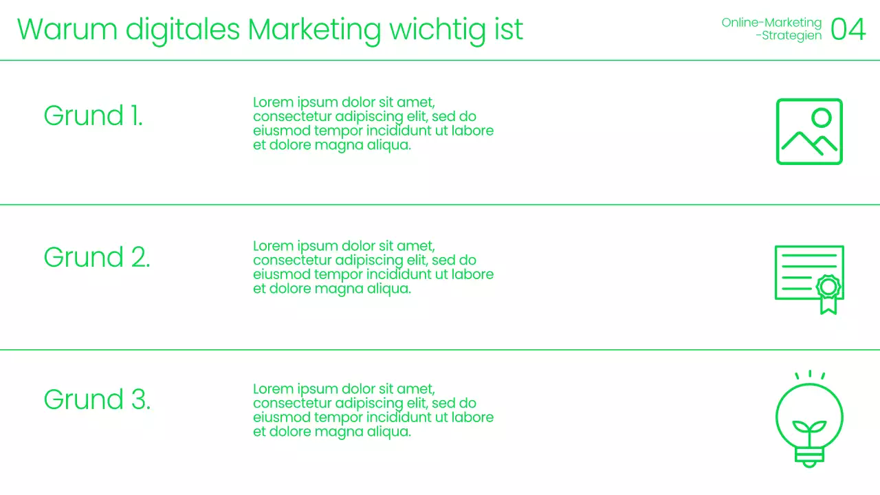Ankündigung einer Veranstaltung zum Thema „Grünes modernes Marketing“