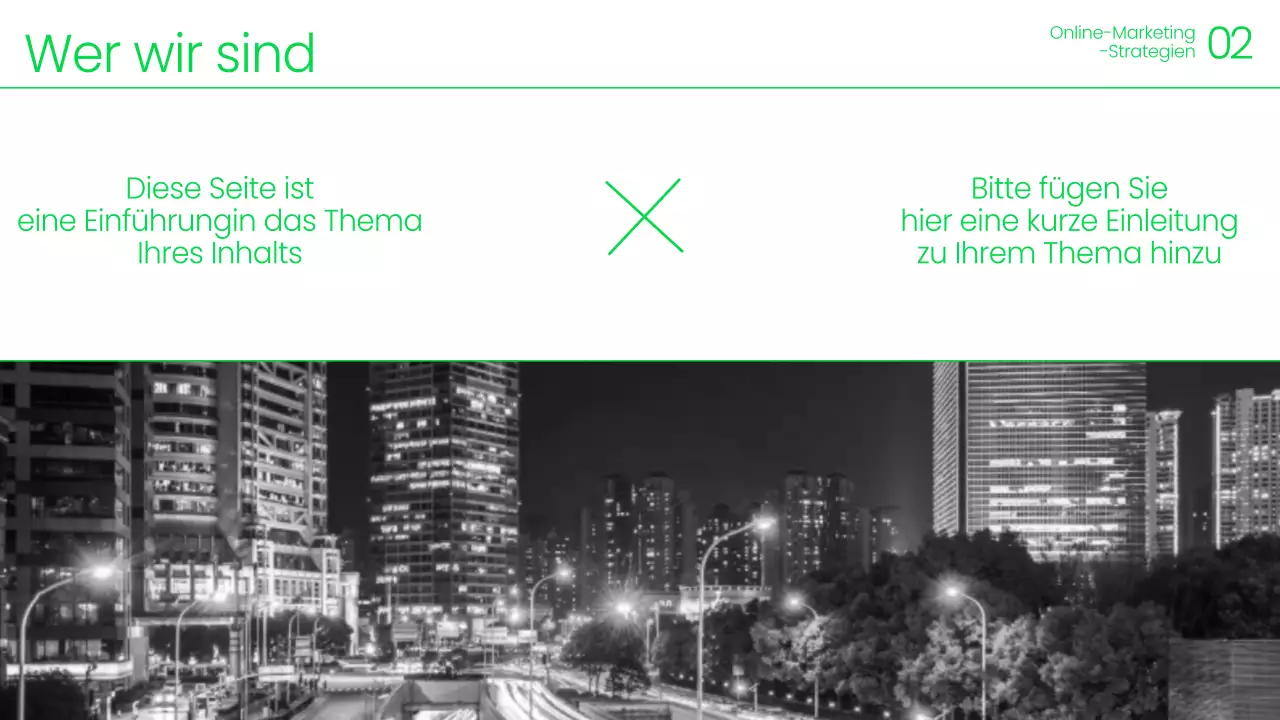 Ankündigung einer Veranstaltung zum Thema „Grünes modernes Marketing“