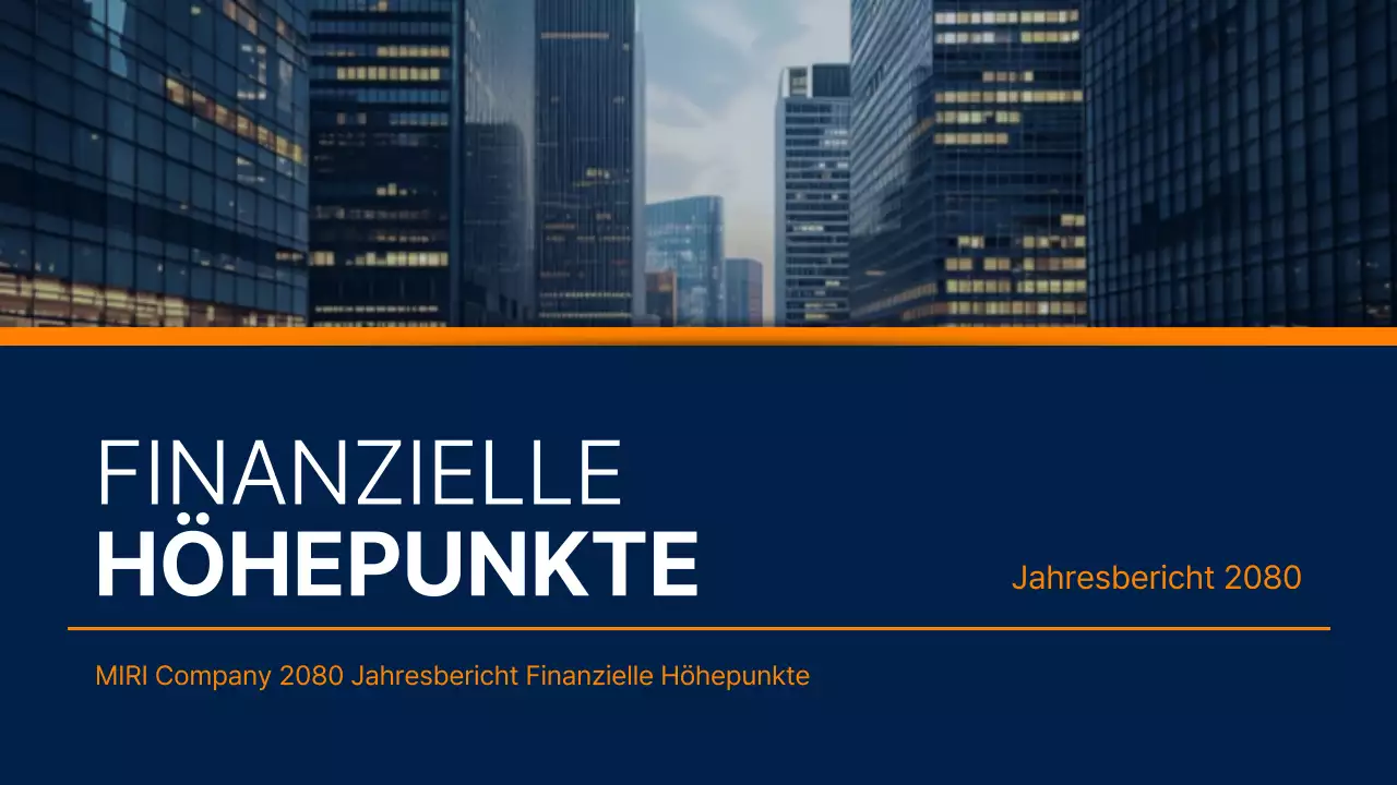 Blauer moderner Finanzbericht