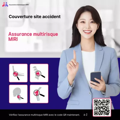 Publicité d'assurance moderne bleue