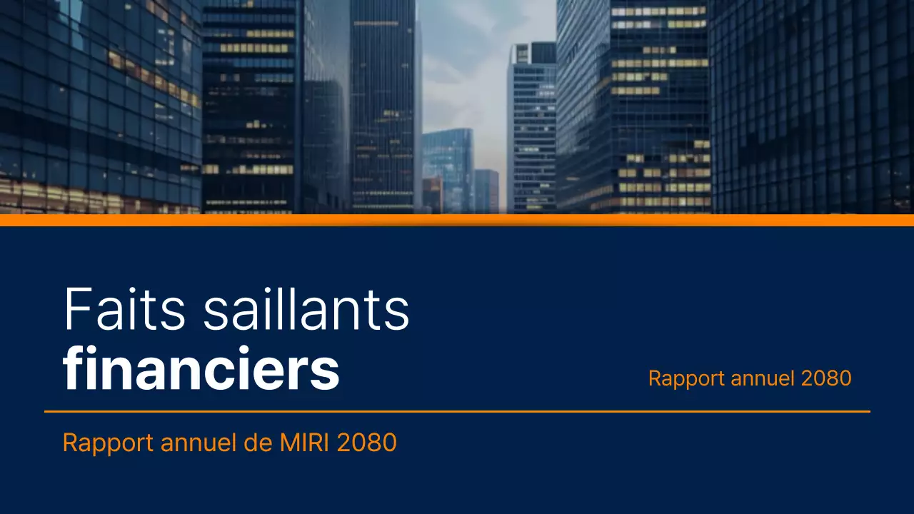 Rapport financier moderne bleu