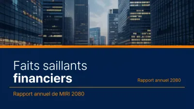 Rapport financier moderne bleu