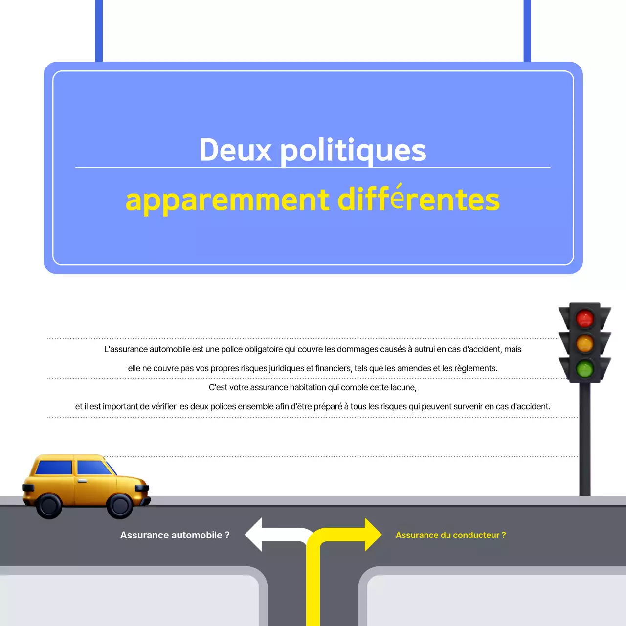 Publicité d'assurance moderne bleue