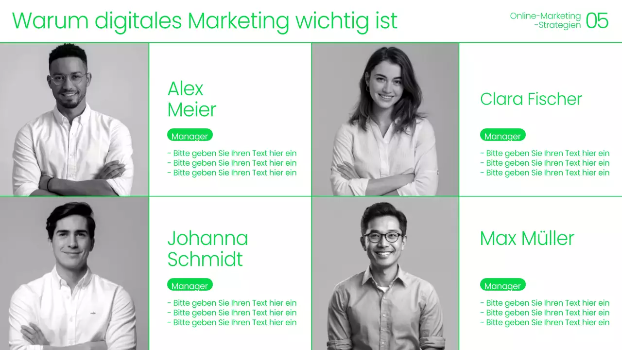 Ankündigung einer Veranstaltung zum Thema „Grünes modernes Marketing“